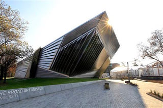 View of Zaha Hadid’s Broad Art Museum, Michigan State University, 2012.